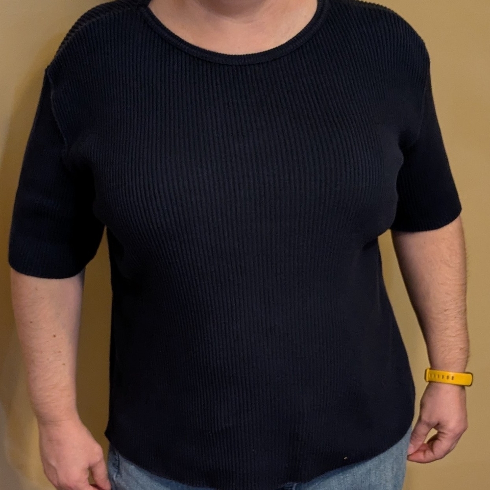 navy Croft & Barrow ribbed sweater